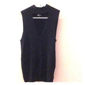 Black v neck sweater tank